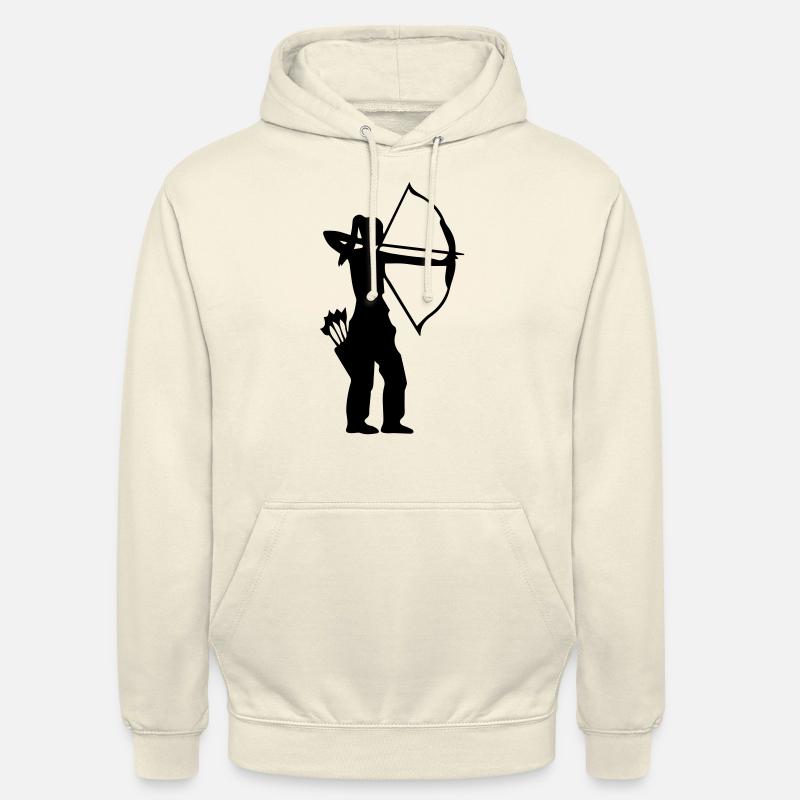 Bogenschützin mit Pfeilköcher Bogenschießen - Unisex Hoodie - Vanille-Milchshake