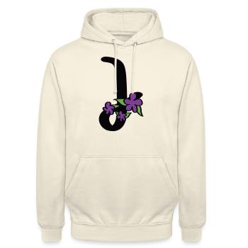 J wie jugendlich - Unisex Hoodie - Vanille-Milchshake - Vorne - Alina (178cm) & Michal (187cm)