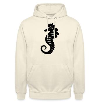 Sea horse - Unisex Hoodie - vanilla - Front - Alina (178cm) & Michal (187cm)