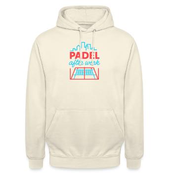 Padel After Work - Unisex Hoodie - Vanille-Milchshake - Vorne - Alina (178cm) & Michal (187cm)