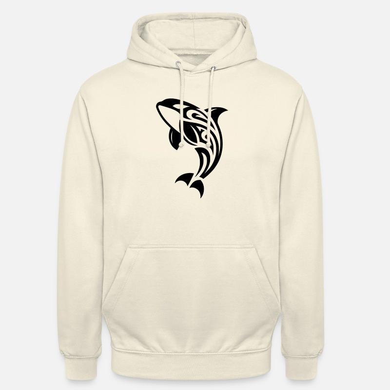 Springender Orca Tattoo Style - Unisex Hoodie - Vanille-Milchshake