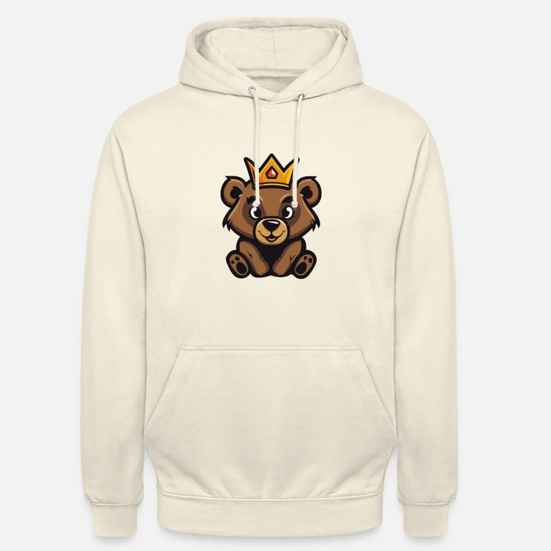 Bär Comic Krone - Unisex Hoodie - Vanille-Milchshake