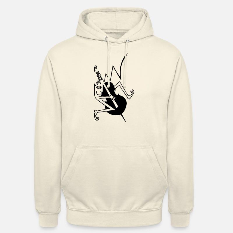 Contrebasse rockabilly / contrebasse - Sweat-shirt à capuche unisexe - vanille
