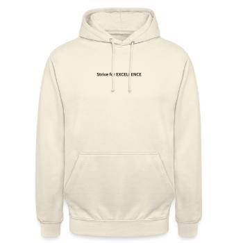 Viser l’excellence - Sweat-shirt à capuche unisexe - vanille - Devant - Alina (178cm) & Michal (187cm)