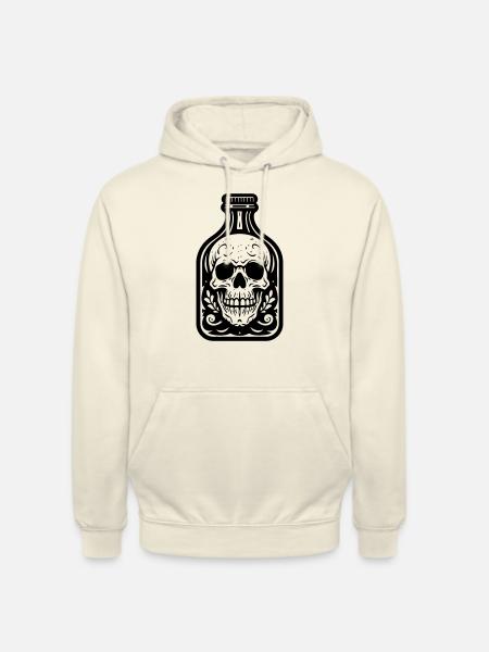 Mysterious Skull Bottle - Unisex Hoodie - vanilla