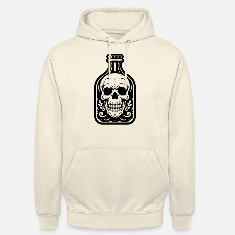 Bouteille de crâne mystérieux - Sweat-shirt à capuche unisexe - vanille