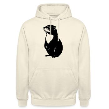 Murmeltier - Unisex Hoodie - Vanille-Milchshake - Vorne - Alina (178cm) & Michal (187cm)