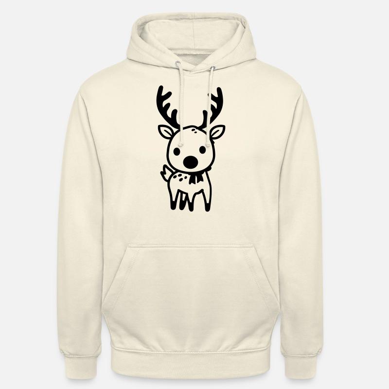 Cerf - Sweat-shirt à capuche unisexe - vanille