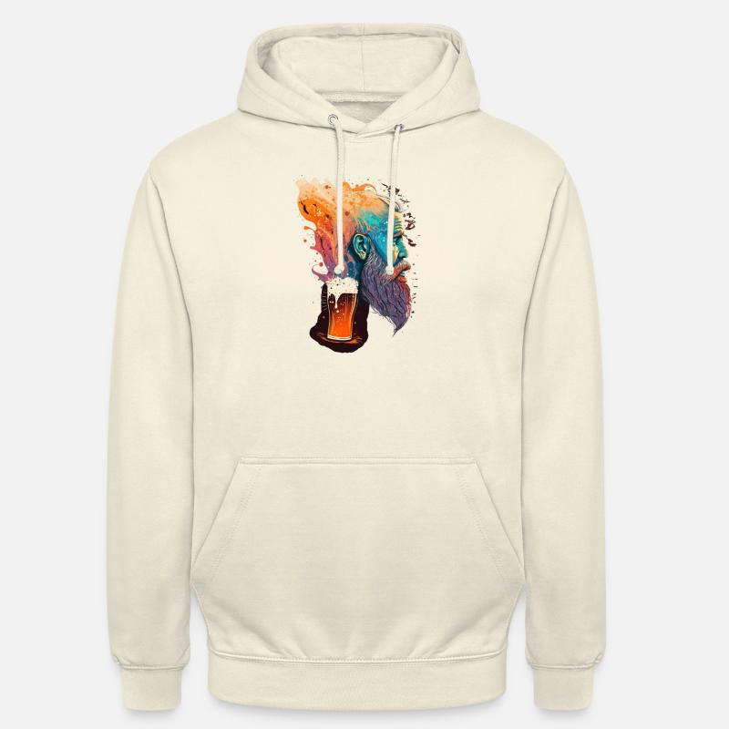 Buntes Psychedelisches Bier Design - Unisex Hoodie - Vanille-Milchshake