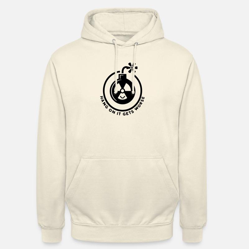 Accrochez-vous, c’est de pire en pire - Sweat-shirt à capuche unisexe - vanille