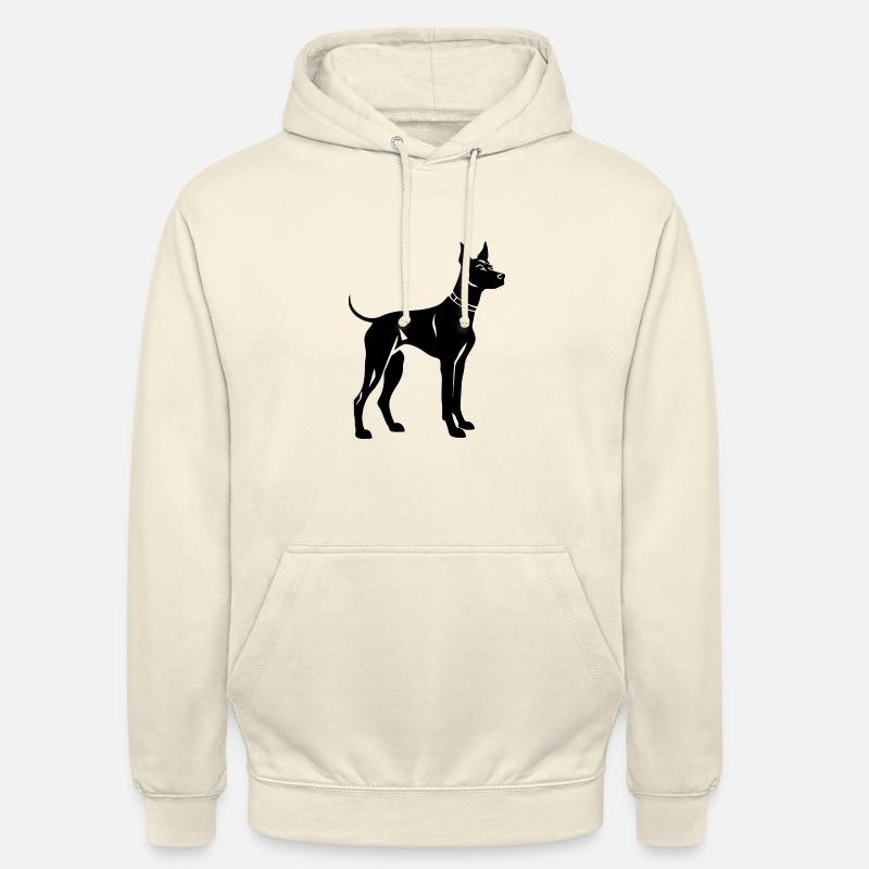 Chien Doberman - Sweat-shirt à capuche unisexe - vanille