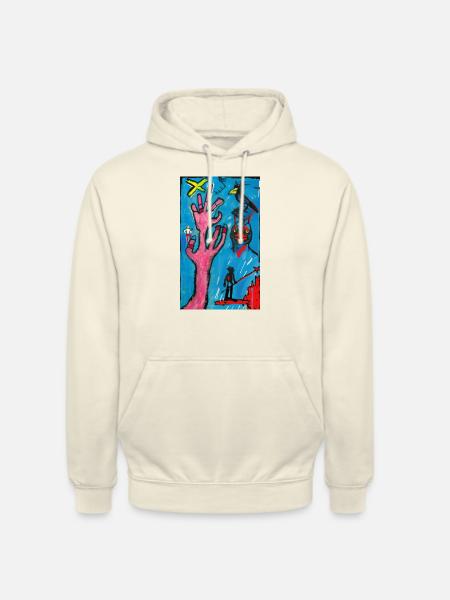 PINK HAND CROW - Unisex Hoodie - Vanille-Milchshake