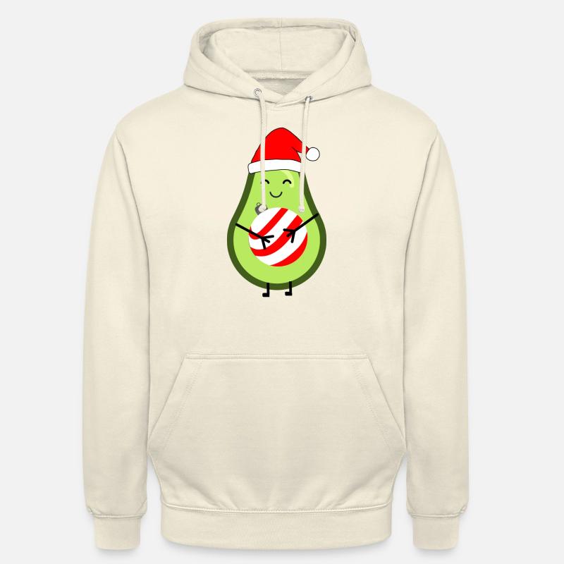 Liebevolle Avocado mit Weihnachtskugel - Unisex Hoodie - Vanille-Milchshake