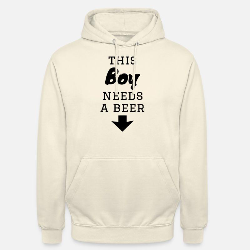 This Boy Needs A Beer - Unisex Hoodie - Vanille-Milchshake