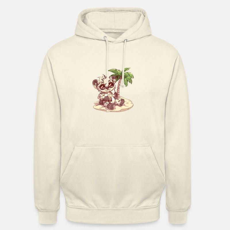 Hyäne Sommer Strand Comic - Unisex Hoodie - Vanille-Milchshake