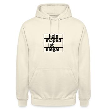 Kein Moped ist illegal - Unisex Hoodie - Vanille-Milchshake - Vorne - Alina (178cm) & Michal (187cm)
