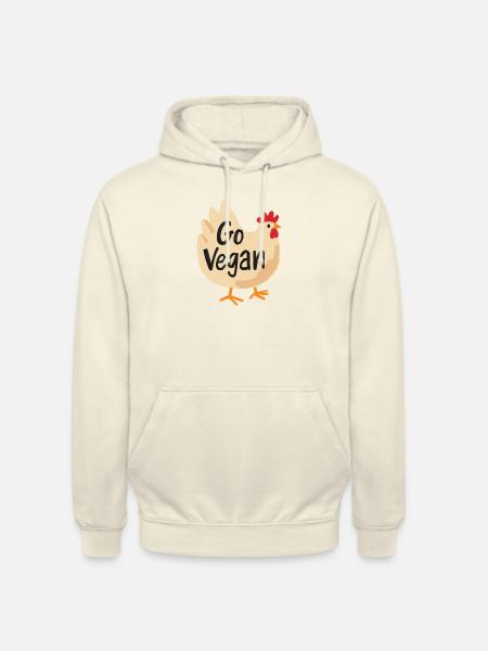 Go Vegan Cute Chicken - Unisex Hoodie - Vanille-Milchshake
