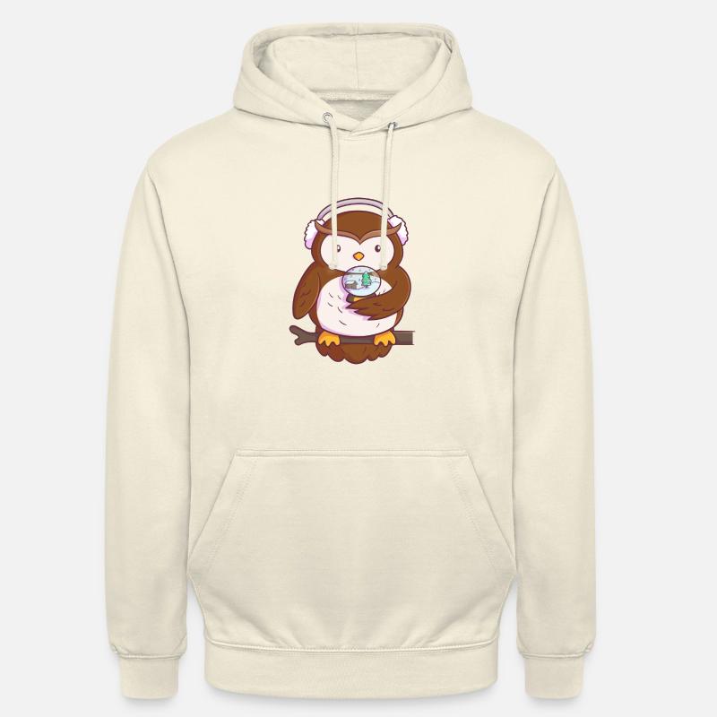 Chouette de Noël - Sweat-shirt à capuche unisexe - vanille