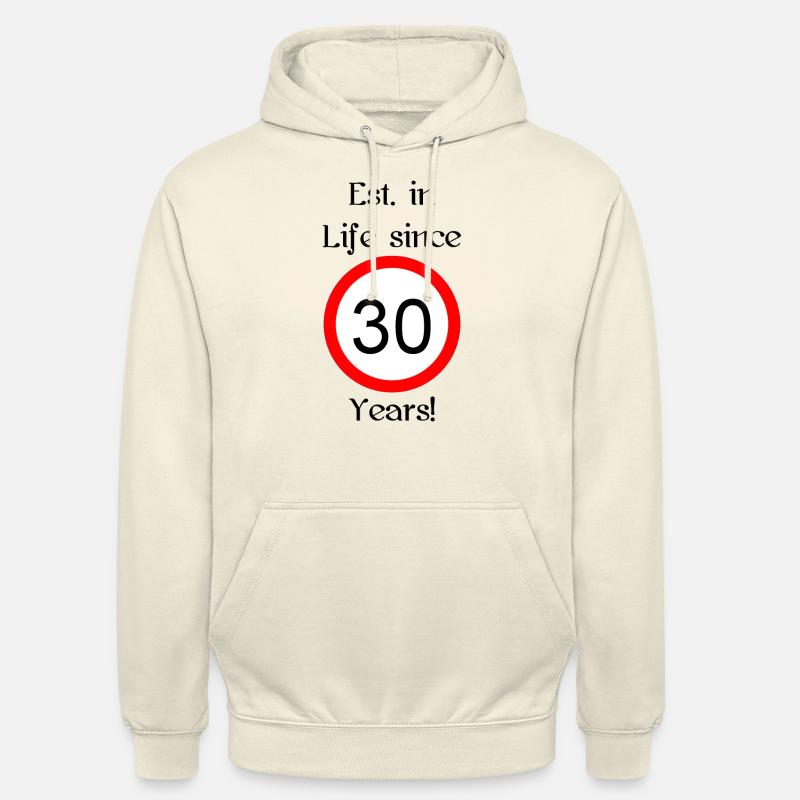 est i l 30 script black engl - Unisex Hoodie - vanilla