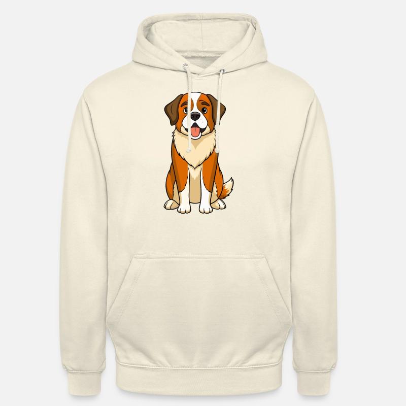 Expression douce Saint Bernard - Sweat-shirt à capuche unisexe - vanille