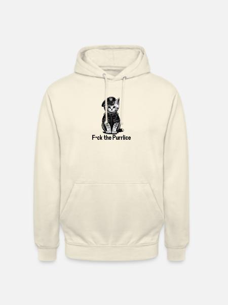 F*ck the Purrlice - Unisex Hoodie - Vanille-Milchshake