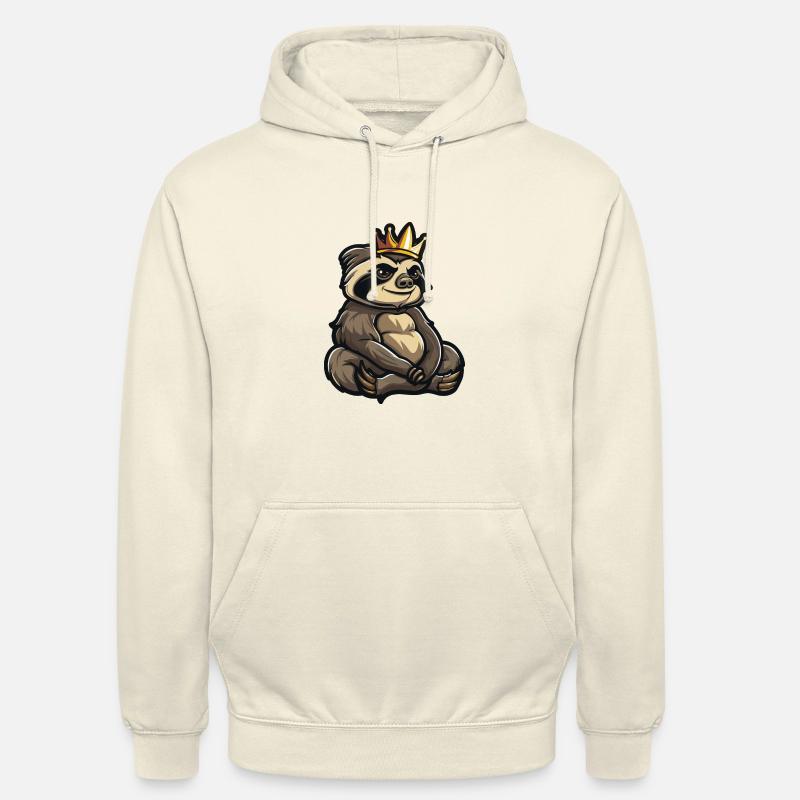 Faultier Comic Krone - Unisex Hoodie - Vanille-Milchshake