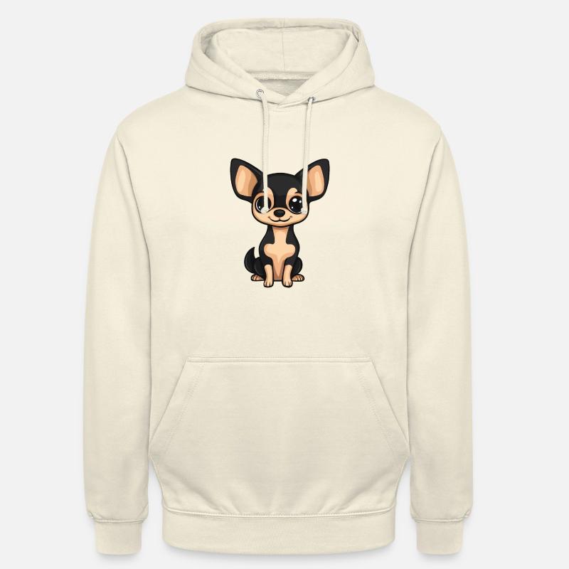 Chihuahua chien bande dessinée bébé - Sweat-shirt à capuche unisexe - vanille
