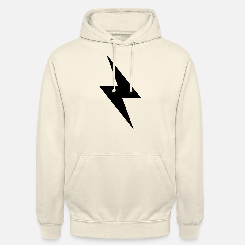 Blitz Design / schwarzer Blitz - Unisex Hoodie - Vanille-Milchshake