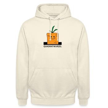 Lustige Möhre für Mathematik - Unisex Hoodie - Vanille-Milchshake - Vorne - Alina (178cm) & Michal (187cm)