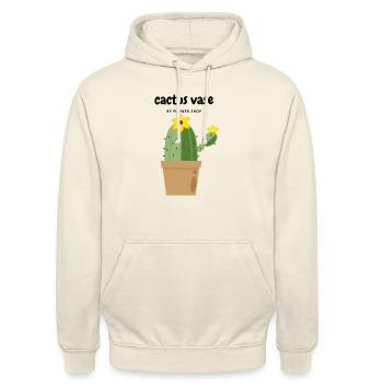 Kaktus - Unisex Hoodie - Vanille-Milchshake - Vorne - Alina (178cm) & Michal (187cm)