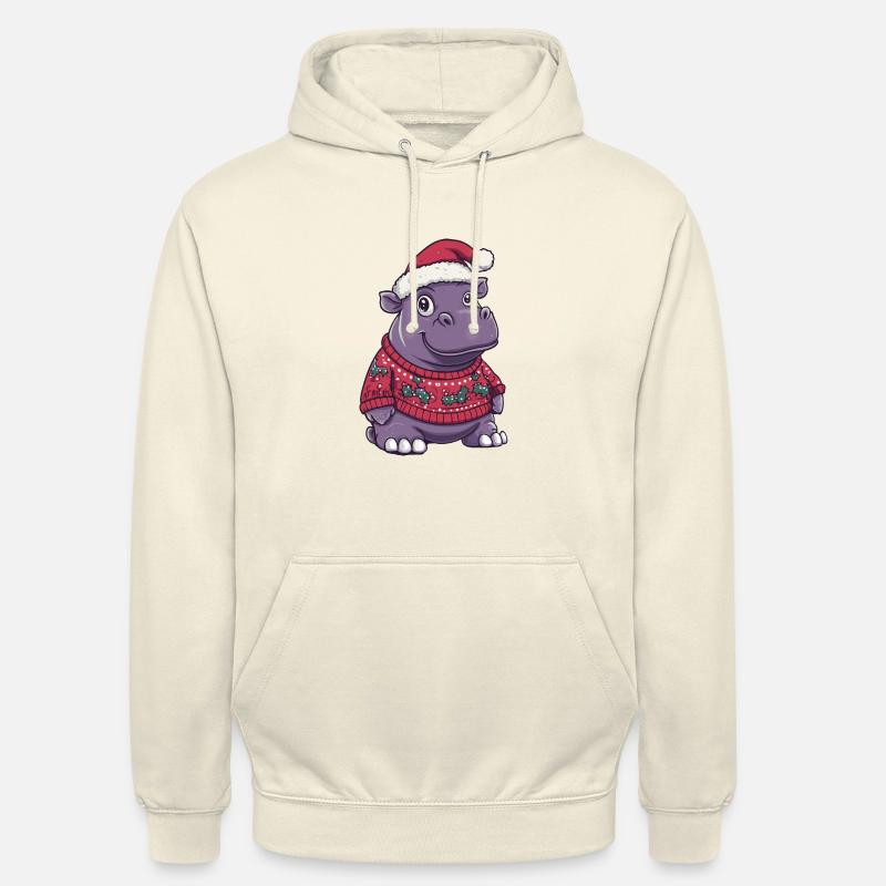 Nilpferd Weihnachten Comic - Unisex Hoodie - Vanille-Milchshake