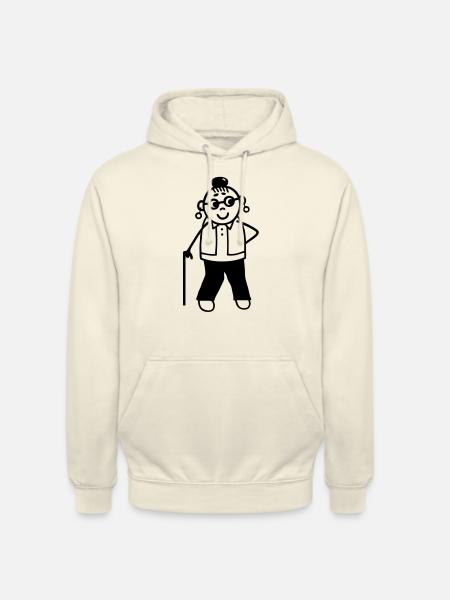 grand-mère à la retraite - Sweat-shirt à capuche unisexe - vanille