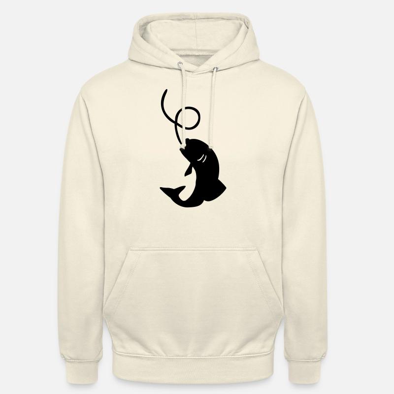 Poisson Pêche - Sweat-shirt à capuche unisexe - vanille
