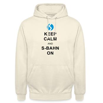 S Bahn 01 - Unisex Hoodie - Vanille-Milchshake - Vorne - Alina (178cm) & Michal (187cm)