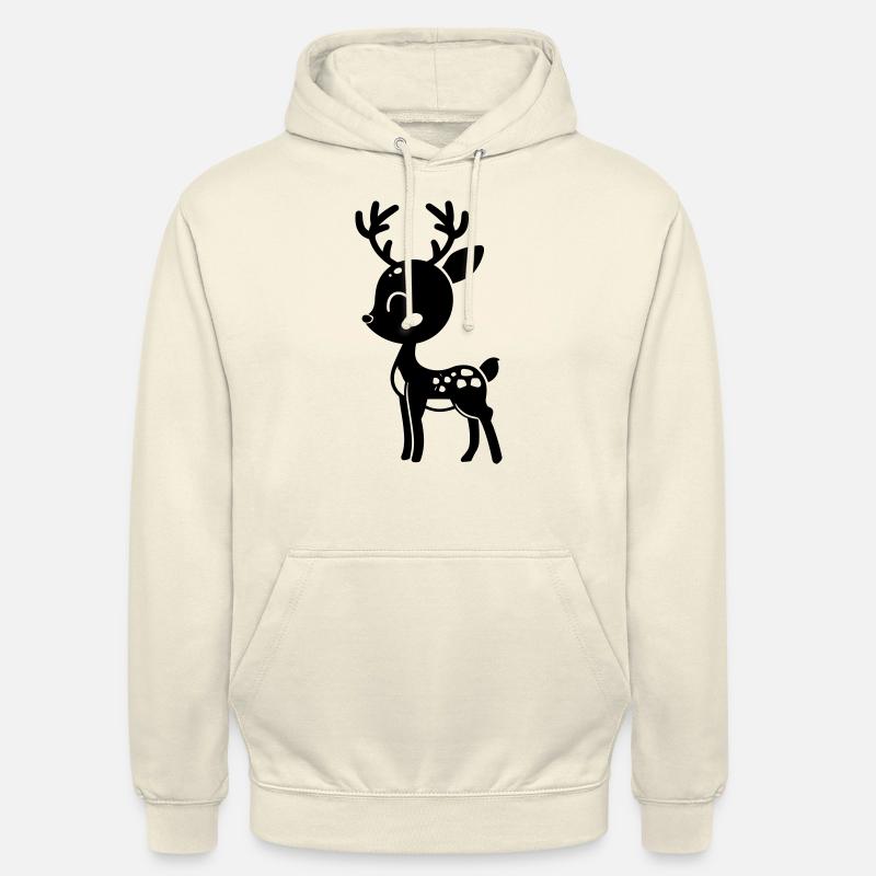 Cerf - Sweat-shirt à capuche unisexe - vanille