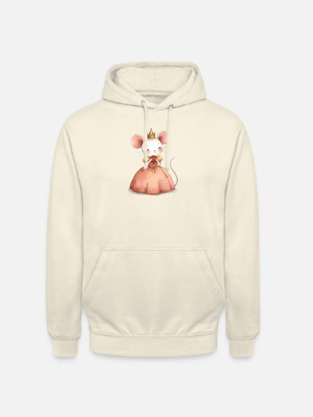 Principessa topo in abito rosa design per bambini - Felpa con cappuccio unisex - milkshake