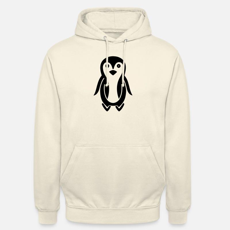 Pingouin - Sweat-shirt à capuche unisexe - vanille