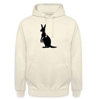 Känguru - Unisex Hoodie - Vanille-Milchshake - Vorne - Alina (178cm) & Michal (187cm)