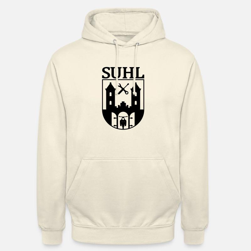 Suhl Emblem with Simson Star Sparrowhawk Hawk - Unisex Hoodie - vanilla