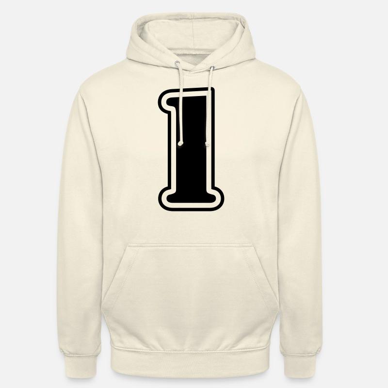 1 symbole numérique - Sweat-shirt à capuche unisexe - vanille