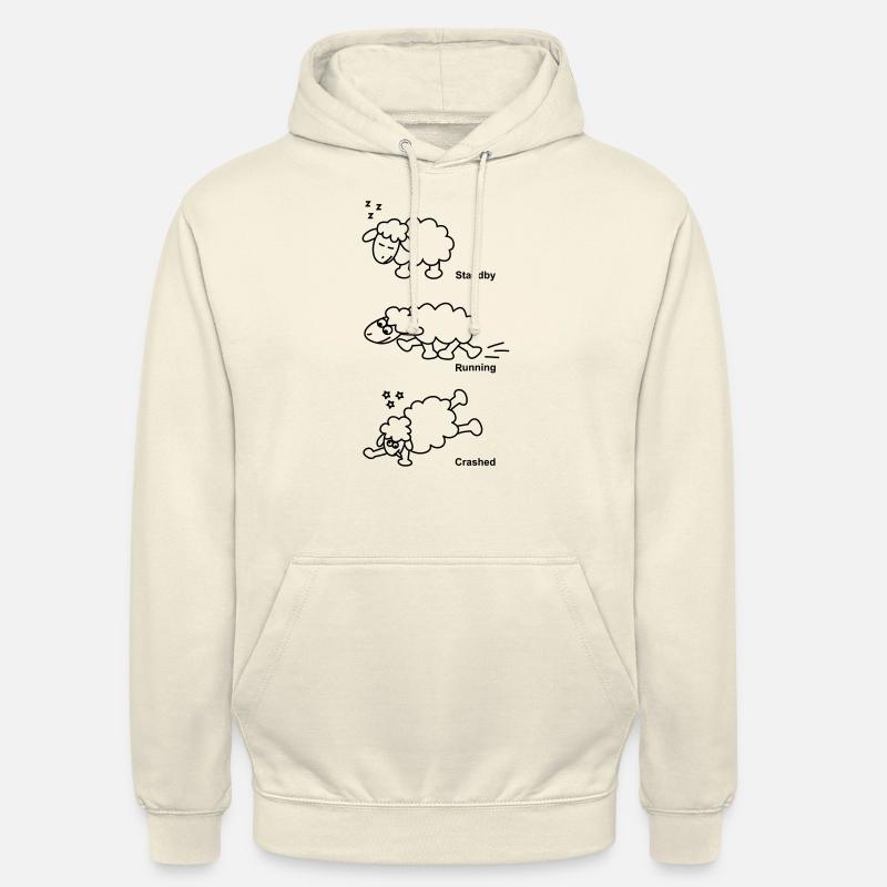 Schaf Standby Running Crashed - Unisex Hoodie - Vanille-Milchshake