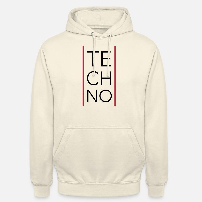Techno - Sweat-shirt à capuche unisexe - vanille