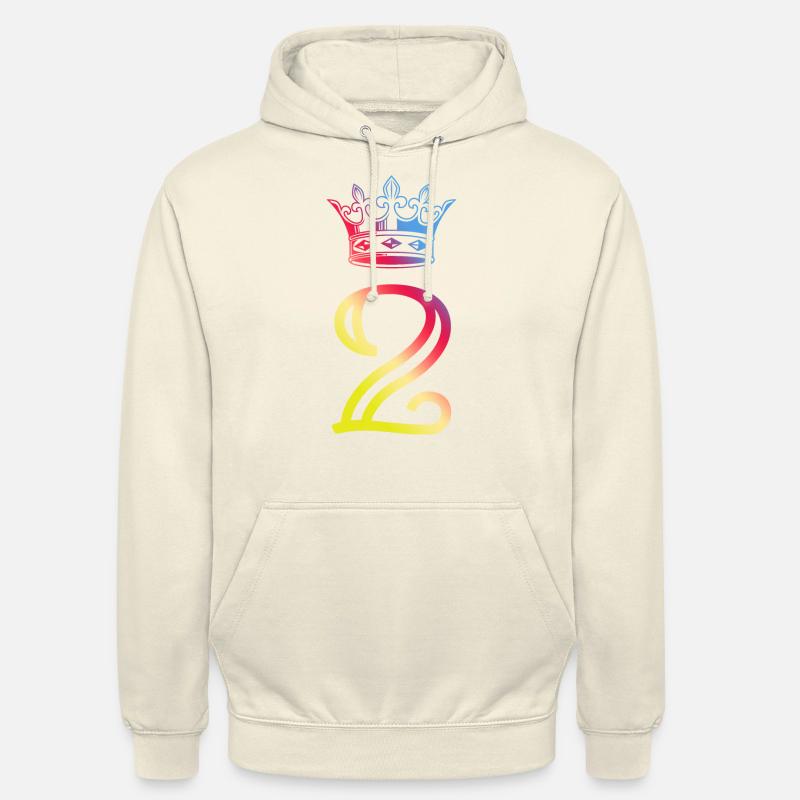 2 Couronne de numéros - Sweat-shirt à capuche unisexe - vanille