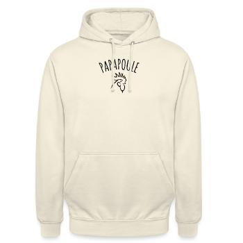 papapoule coq - Sweat-shirt à capuche unisexe - vanille - Devant - Alina (178cm) & Michal (187cm)
