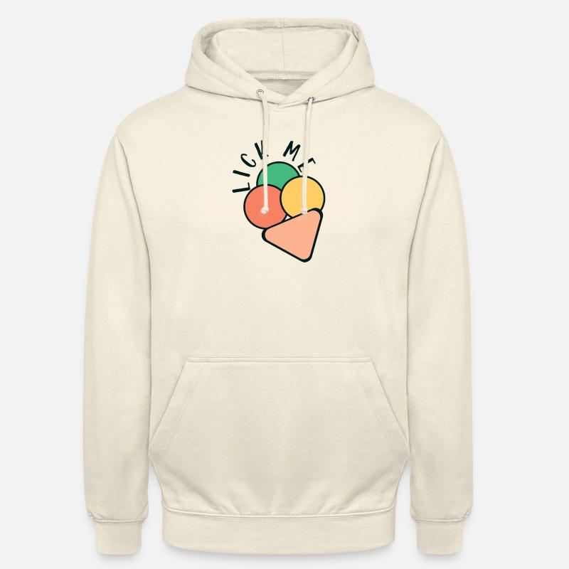 Crème glacée - un logo mignon - Sweat-shirt à capuche unisexe - vanille