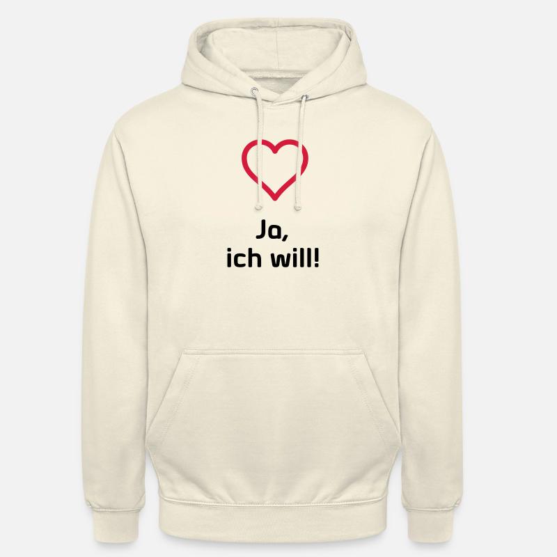 Ja ich will - Unisex Hoodie - Vanille-Milchshake