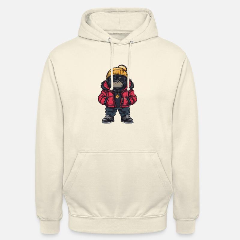 Gorilla Cool Comic - Unisex Hoodie - vanilla