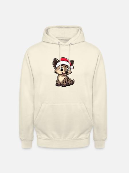 Hyène Noël Noël - Sweat-shirt à capuche unisexe - vanille