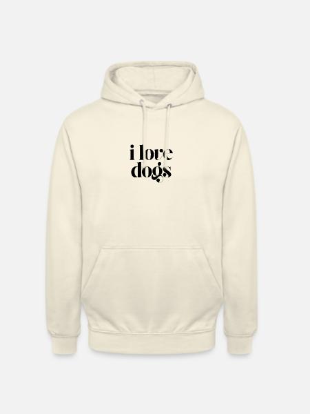 Ich liebe Hunde - Unisex Hoodie - Vanille-Milchshake