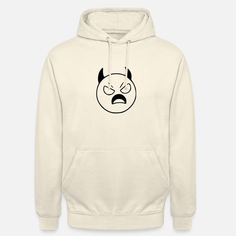 Emoji Sketch Devil Evil Black - Sweat-shirt à capuche unisexe - vanille